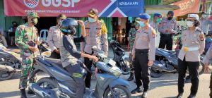 TNI – Polri Serta Pemerintah Kabupaten Bintan Bersinergi Dalam Menyampaikan Kepada Masyarakat Wajib Memakai Masker