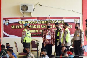 Polres Bintan Laksanakan Tes Rekmin Penerimaan Bintara Polri Tahun 2020