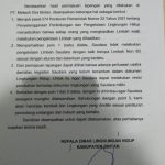 Dinas Lingkungan Hidup Kabupaten Bintan Layangkan Surat Teguran Kepada PT Meitech Eka Bintan Terkait Limbah