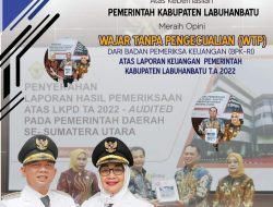 Pemkab Labuhanbatu Terima Predikat WTP Dari BPK RI Perwakilan Medan