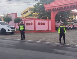 Polsek Bintan Utara Polres Bintan Lakukan Pengamanan Puncak Peringatan Tri Suci Waisak