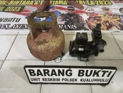 Pelaku pencuri Tabung Gas dan Mesin Air, Di Tangkap Polisi