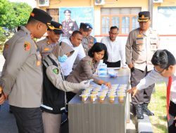 Polres labuhanbatu tes urine personil dukung Comander Wish Kapolda