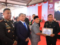 HUT Bhayangkara Ke-77, Kasat Intelkam polres labuhan batu Dapat Penghargaan Pengamanan Mayday