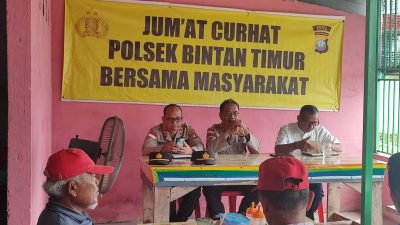 Jumat Curhat Polres Bintan Terus Dilaksanakan, Masyarakat Sampaikan Keluhan Aktifitas Pemuda Di Pelabuhan ASDP