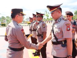 Kapolres Bintan Pimpin Upacara Serah Terima Jabatan Sejumlah Pejabat Polres Bintan