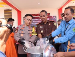 Polres Bintan Musnahkan 1 Kg Narkotika Jenis Sabu