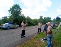 Patroli Polsek Teluk Bintan Berikan Himbauan Keselamatan Dalam Bekerja