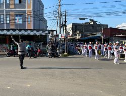 Polsek Bintan Utara Polres Bintan Lakukan Pengamanan Pawai Kemerdekaan di Bintan Utara