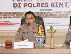 Kapolres Bintan Buka Latihan Operasi Penyakit Masyarakat Seligi 2023