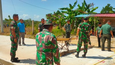 Pastikan Proses dan Perkembangan Kegiatan Semenisasi Sesuai Rencana, Dandim 0315/Tanjungpinang Tinjau Langsung Ke Lokasi TMMD