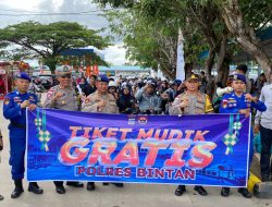 Sebanyak 150 Pemudik Dapat Tiket Balik Gratis Hari Ini Dari Polres Bintan