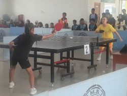 HUT Media Center Polres (MCP) Waka Polres Labuhanbatu Buka Turnamen Tenis Meja U-13 dan U-18