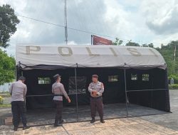 Masa Pendaftaran Calon Bupati Bintan Dimulai, Personel Polres Bintan Siaga di Kantor KPUD Bintan