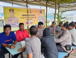 Polsek KKP Melaksanakan Kegiatan Minggu Kasih Dipelabuhan Rakyat Tanjung Riau